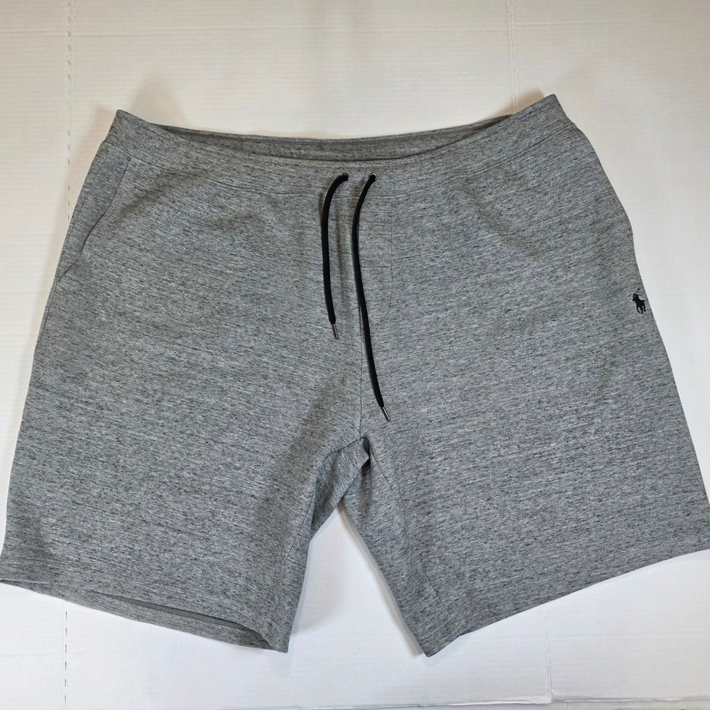 Polo Ralph Lauren Fleece Shorts Mens 3XB Big Gray Cotton Blend Drawstring Gym